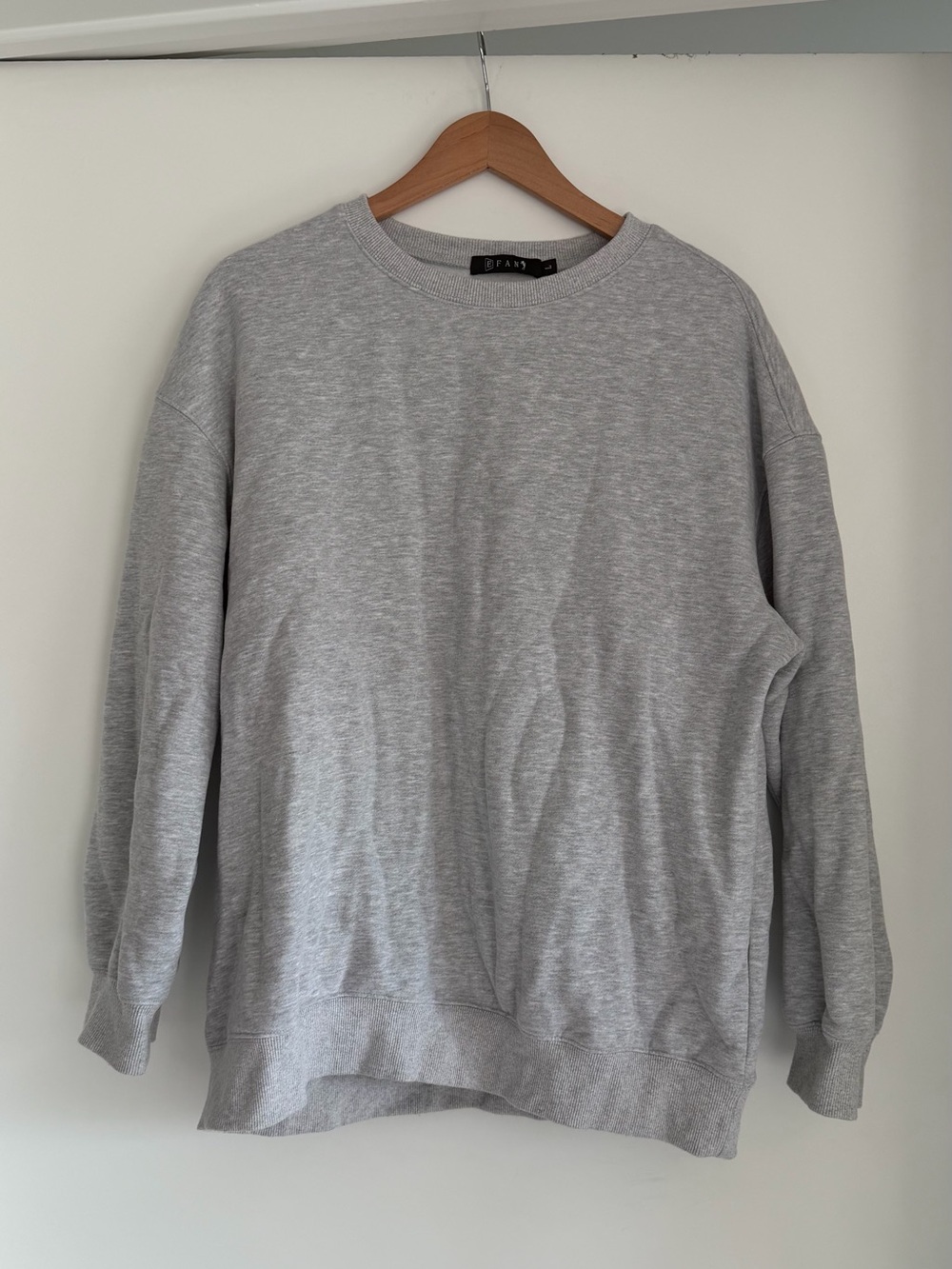EFAN Heather Gray Oversized Crewneck Sweatshirt Size L